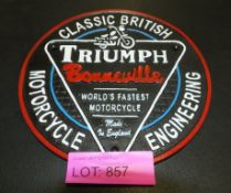 Cast Sign - Triumph Bonneville