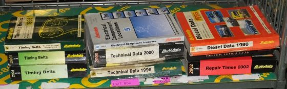 9x Autodata Vehicle Repair Manuals 1992 - 2005 - Timing Belts, Diesel Data, Technical Data