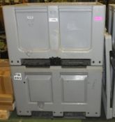 2x Heavy Duty Plastic Storage Box with lids