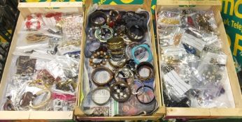 3 Trays of Various Costume Jewelry