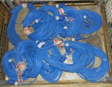 10x Cable Assemblies Blue - 30M x 16A