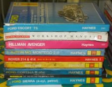 10x Haynes Workshop Manuals - Ford, Austin, Rover, Hillman