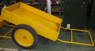 2 Wheeled Heavy Duty Hand Cart - Yellow L2460 x W1260 x H800mm