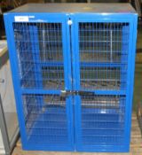 Two Door Metal Cage Meshed Blue - W 9060mm x H 12020mm x D 6040mm