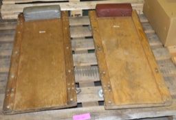 2x Wooden Under Vehicle Crawler Boards