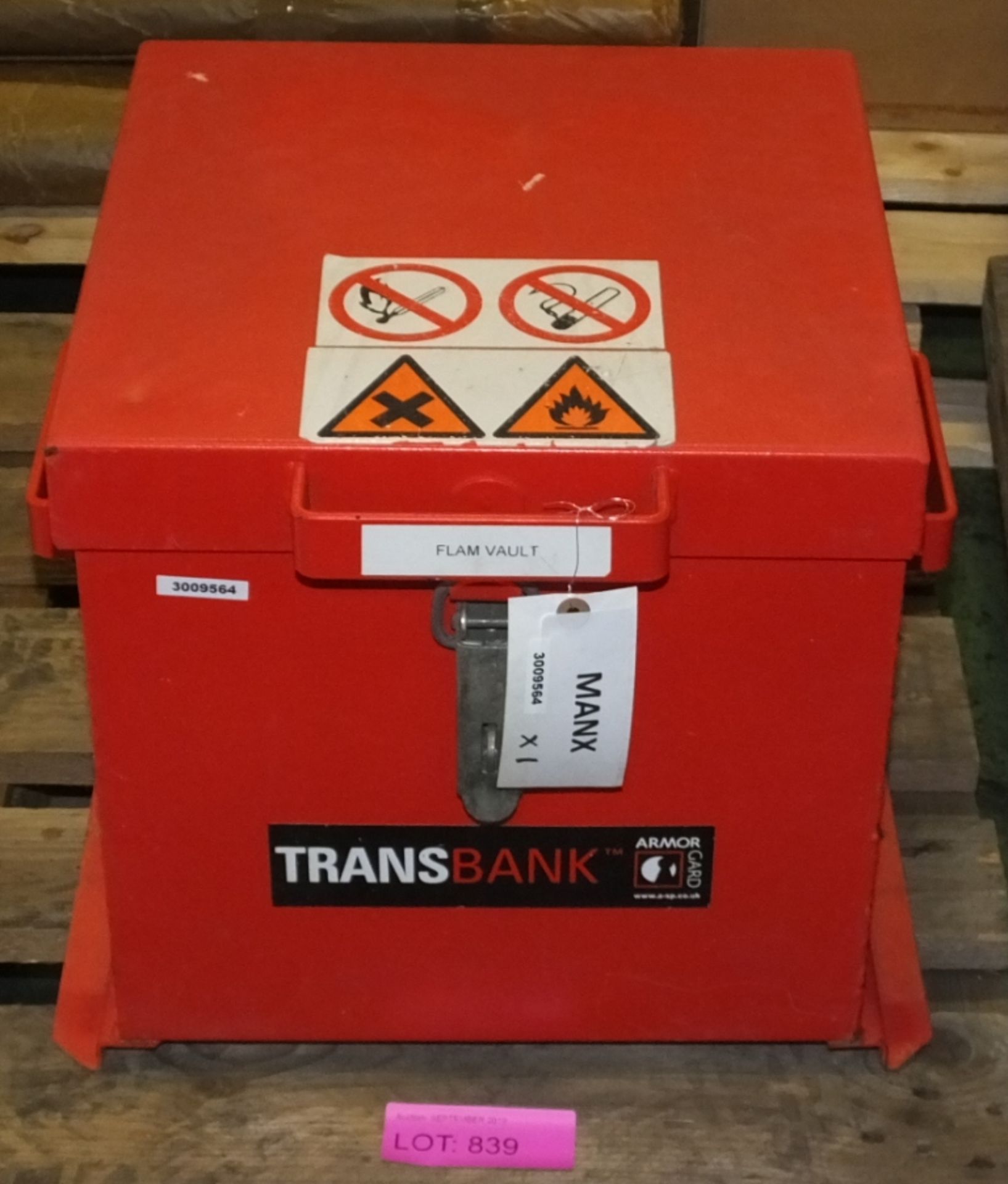 Armor Gard Trans Bank Small Chemical Cabinet L360 x W410 x H360mm