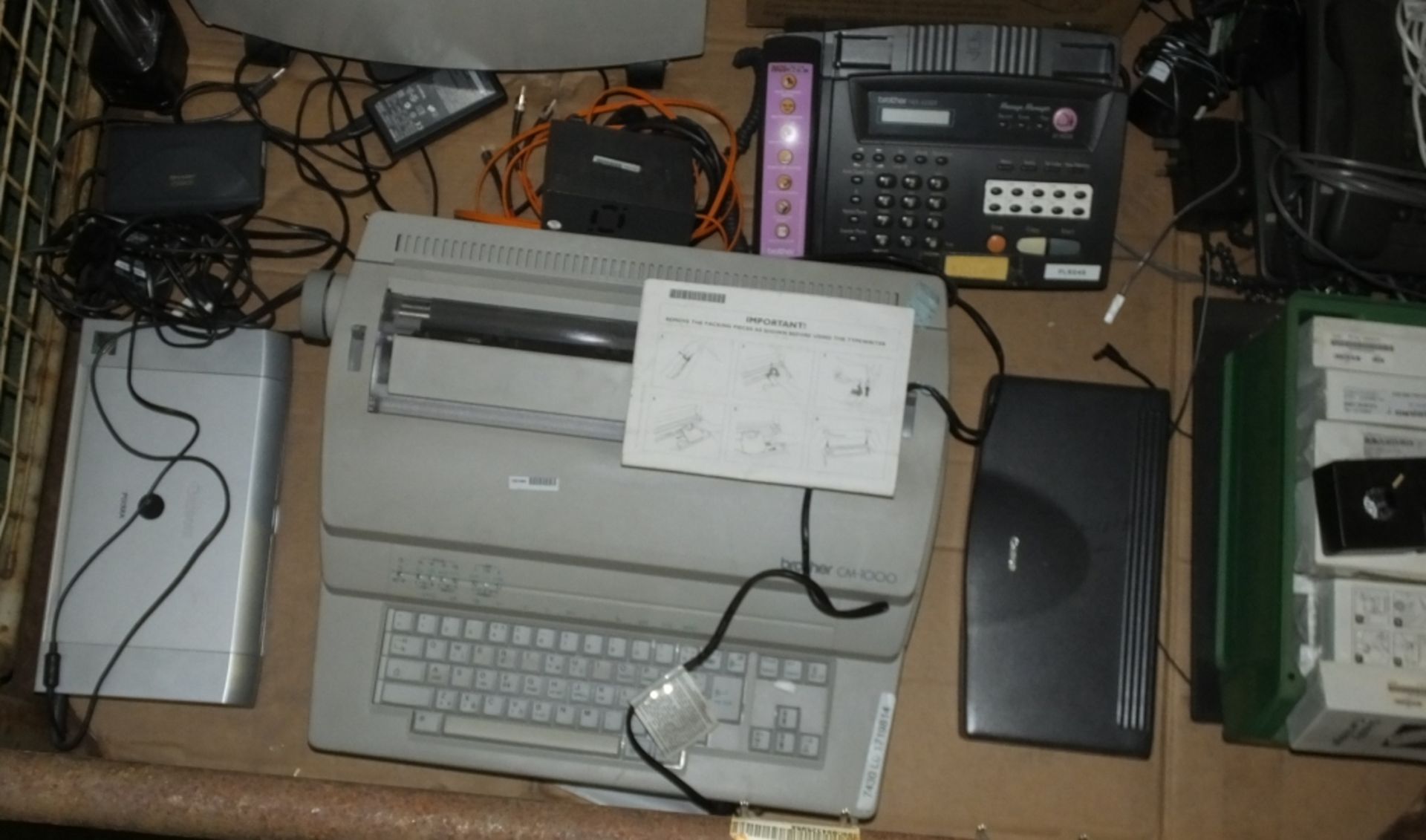 5x Panasonic Desk Phones, Brother Electronic Typewriter, Media Convertor, Rexel 250 Shredd - Image 4 of 5