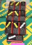 10x Samsung B2100 Mobile Phones - Batteries & backs may be missing.
