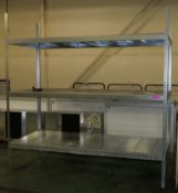 Racking Assembly Including - Galvanised Upright Racking 224cm, Galvanised Beam Front & Bac