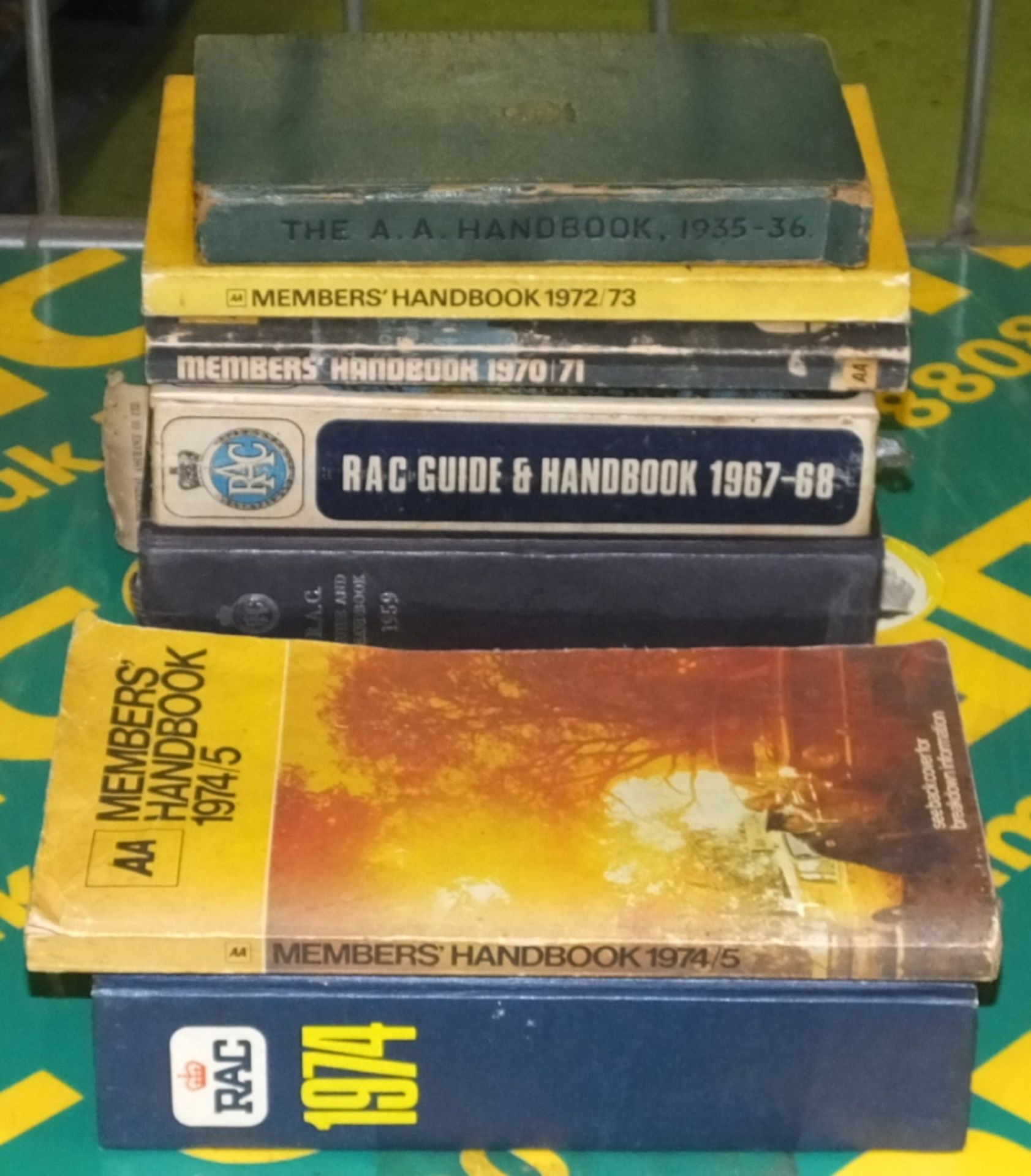 7x RAC Members Handbooks Vintage