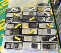 22x Assorted Mobile Phones - Batteries & backs may be missing.