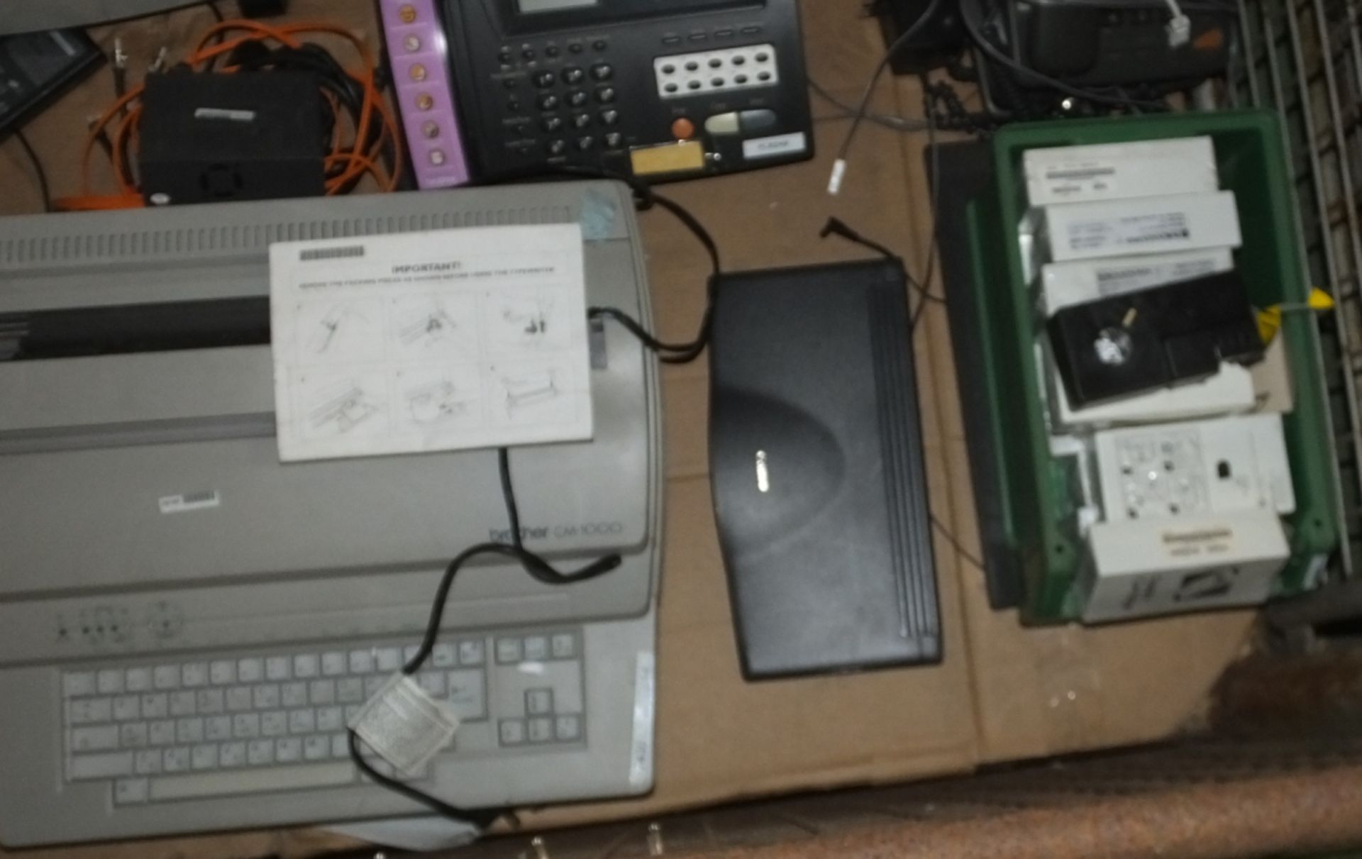 5x Panasonic Desk Phones, Brother Electronic Typewriter, Media Convertor, Rexel 250 Shredd - Image 3 of 5