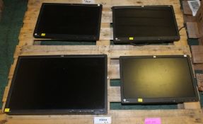 4x HP PC Monitors - No Stands