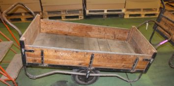 2 Wheeled Wooden Drop Side Trolley