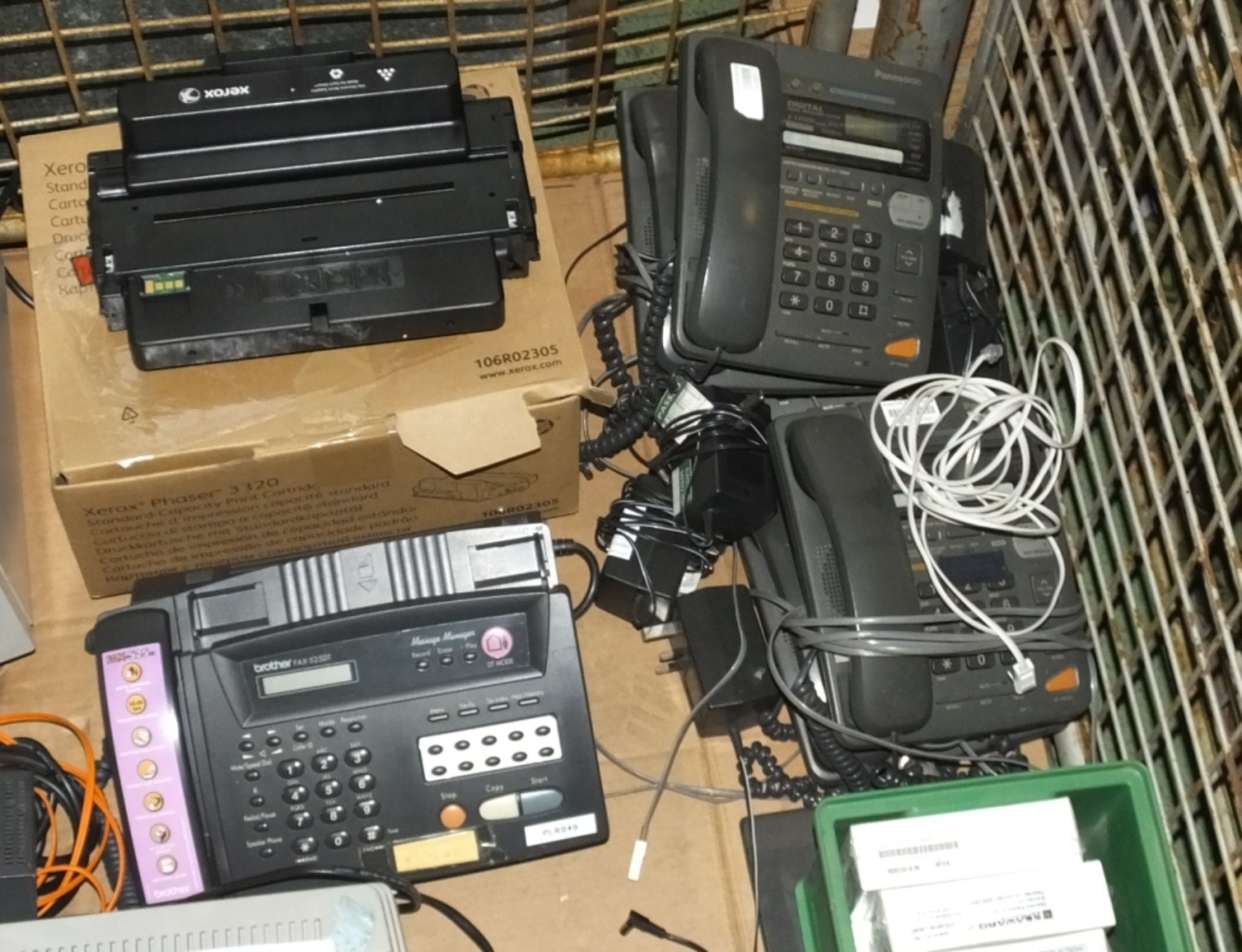 5x Panasonic Desk Phones, Brother Electronic Typewriter, Media Convertor, Rexel 250 Shredd - Image 2 of 5
