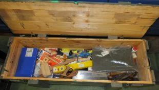 Carpenters Tool Kit in wooden chest