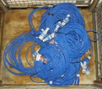 10x Cable Assemblies Blue - 30M x 16A