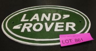 Cast Sign - Land Rover