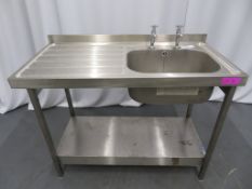 S/S RIGHT HAND SINGLE BOWL SINK UNIT