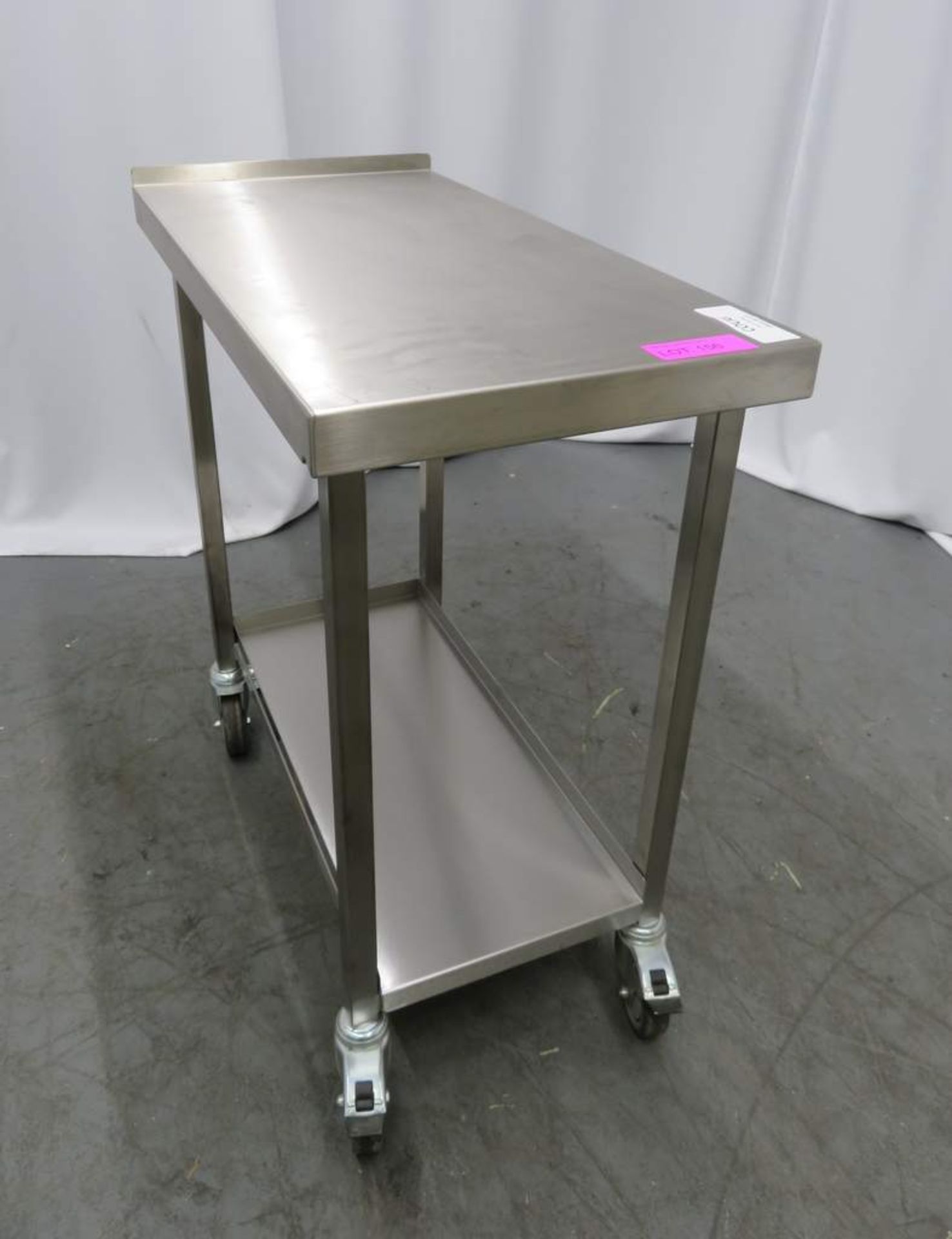 PORTABLE STAINLESS STEEL END KITCHEN PREPERATION TABLE WITH UNDER SHELF
