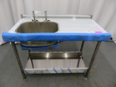 UNUSED S/S LEFT HAND SINGLE BOWL SINK UNIT