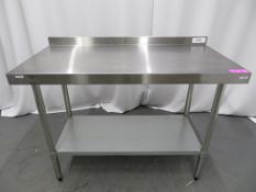 VOGUE S/S PREP TABLE WITH SPLASHBACK AND UNDERTIER