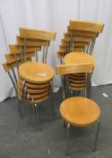 12X WOODEN CANTEEN/RESTAURANT CHAIRS