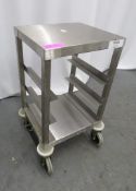 MOFFAT PORTABLE STAINLESS STEEL 3 TIER OVEN TRAY RACK