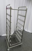 NORDIEN-SYSTEM PORTABLE STAINLESS STEEL 8 TRAY STORAGE TROLLEY