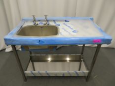 UNUSED S/S LEFT HAND SINGLE BOWL SINK UNIT