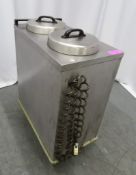 MOFFAT PORTABLE STAINLESS STEEL TWIN PLATE WARMER; MODEL H/P/2; 240V