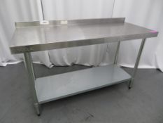 VOGUE S/S PREP TABLE WITH UNDERTIER AND SPLASHBACK