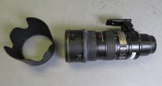 Nikon AF-S - VR Nikkor Lens ED 70-200mm - 1:2.8G - serial 221751, HB-29 Lens hood