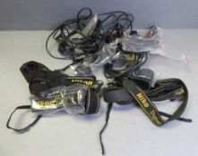 Various Nikon Camera Straps, Power Cables