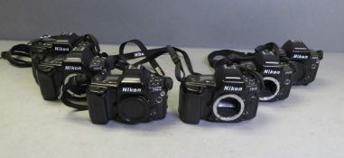 6x Nikon F90X camera bodies - no batteries
