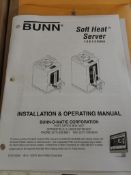 BUNN SOFT HEAT BEVERAGE SERVER