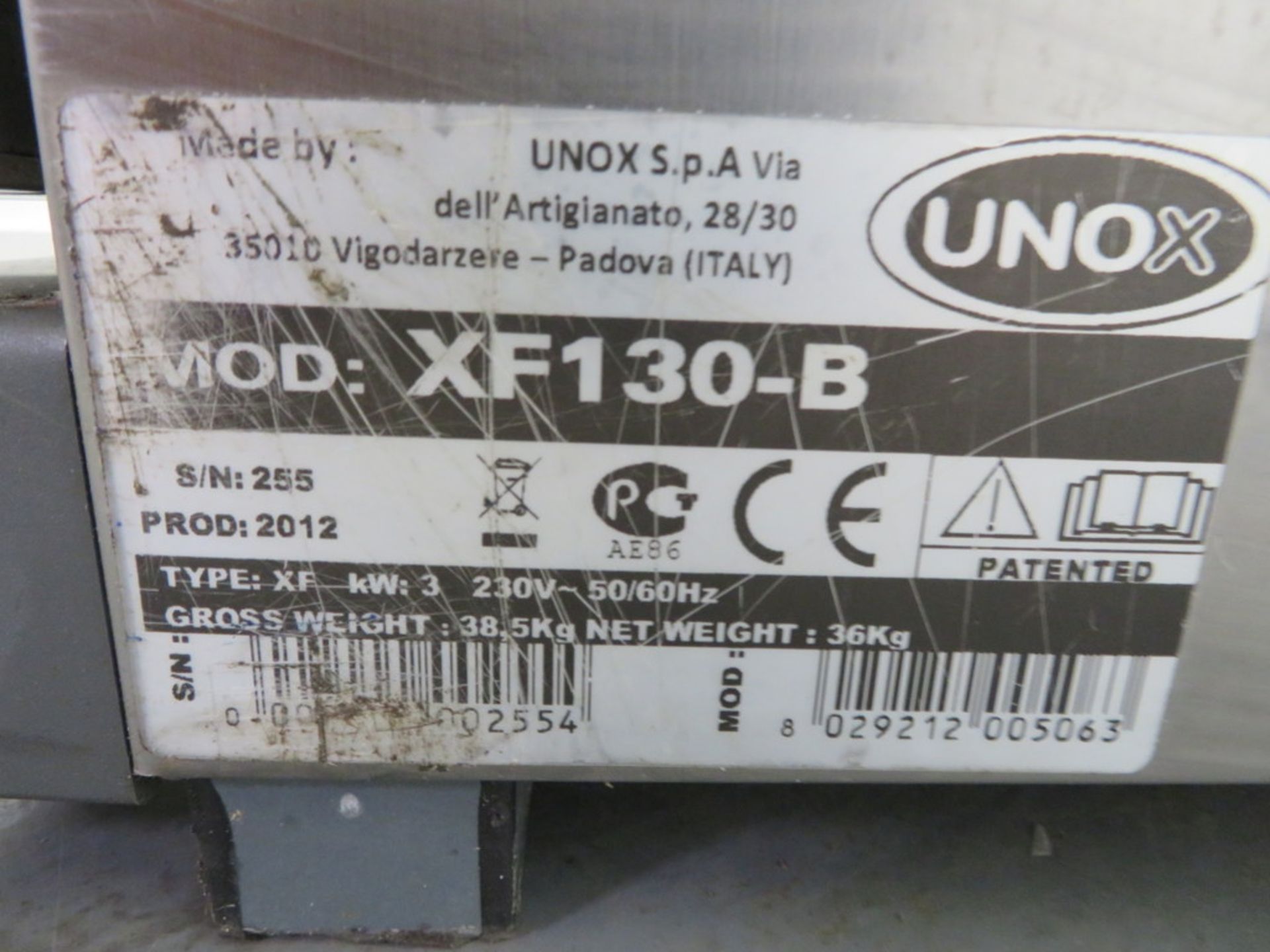 2012 UNOX MODEL XF130-B COMPACT CONVECTION OVEN - Image 5 of 5