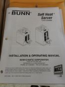 BUNN SOFT HEAT BEVERAGE SERVER