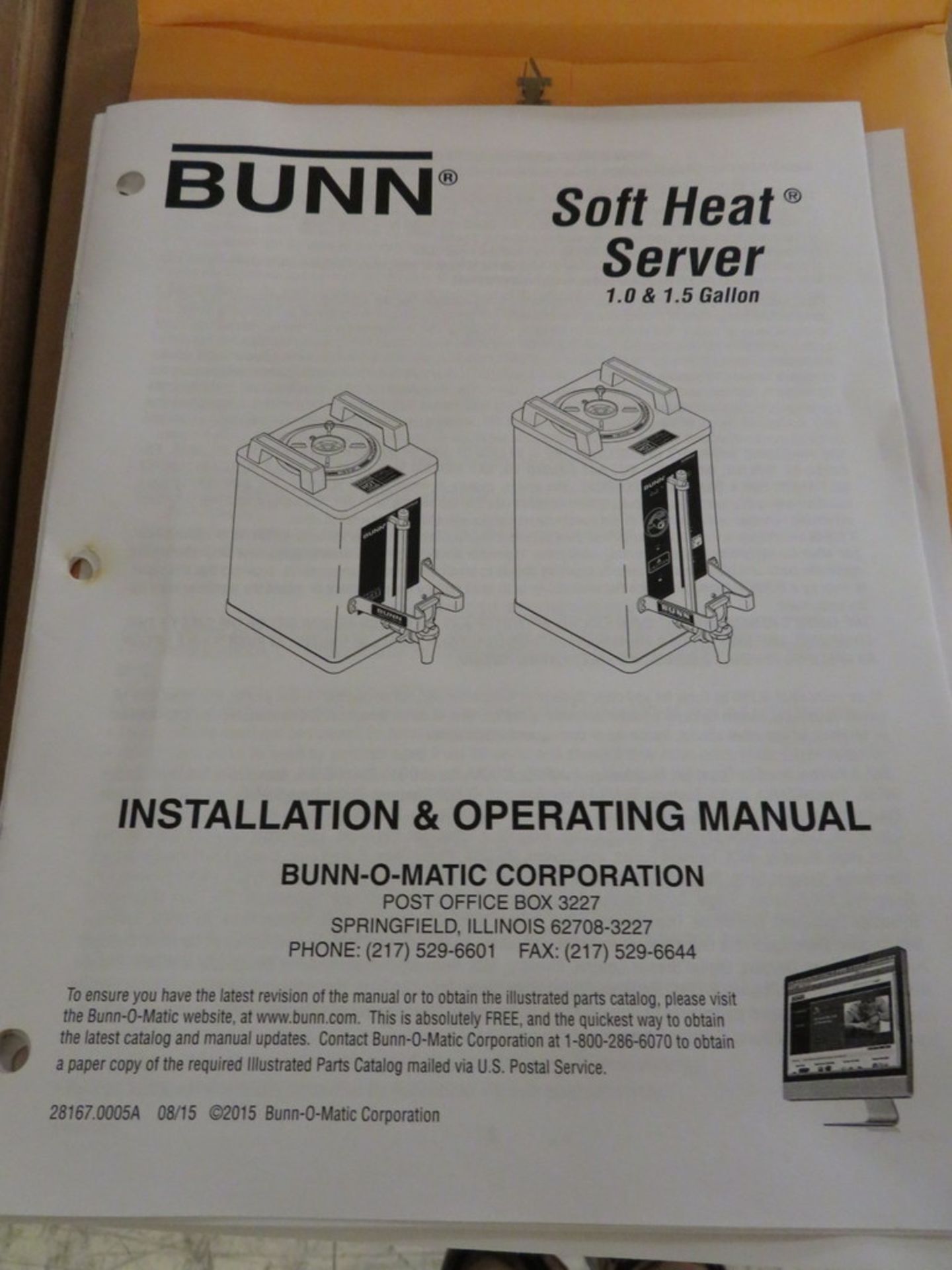 BUNN SOFT HEAT BEVERAGE SERVER