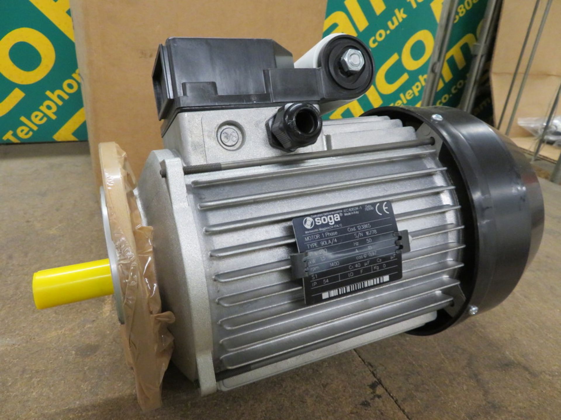 SOGA TYPE 90LA/45 1.5KW SINGLE PHASE MOTOR