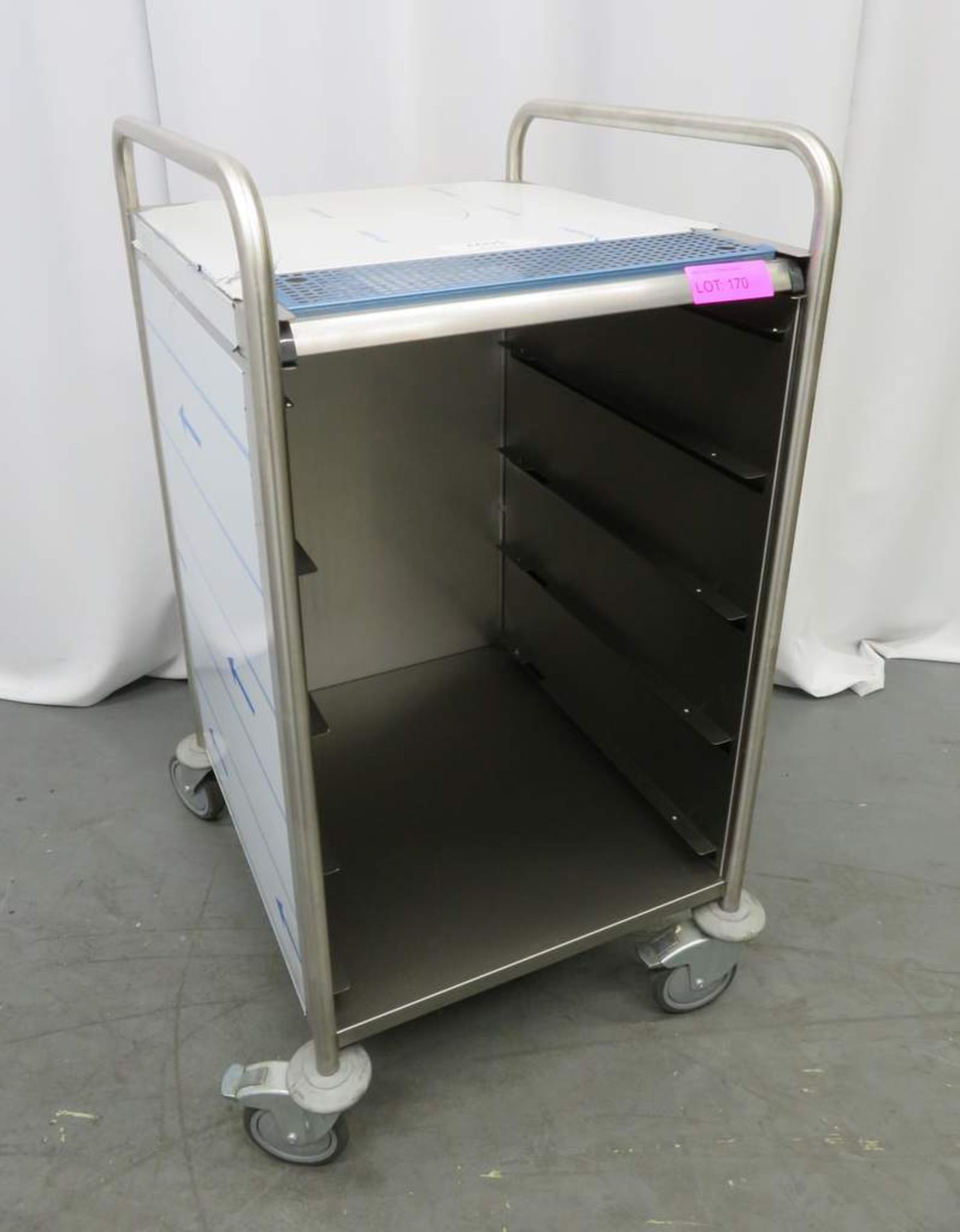 PORTABLE STAINLESS STEEL 4 TRAY SERVERING CABINET - Image 2 of 5