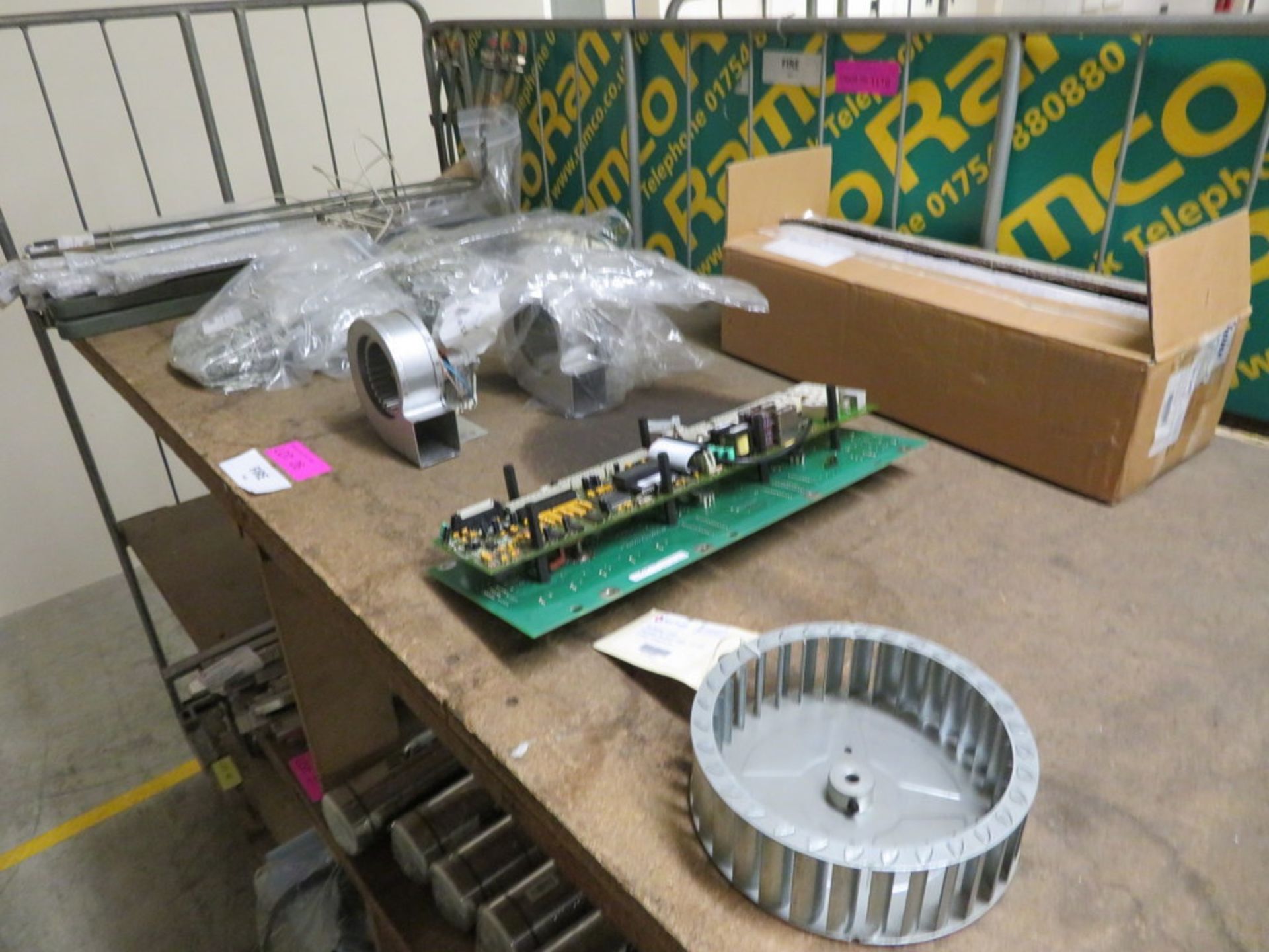SPARES TO INCLUDE 2 X MAGNETRON COOLING FANS, HEATING ELEMENTS ETC