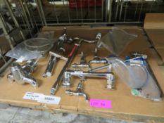 QTY OF ASSORTED CHROME TAPS, MIXER TAPS AND FITTINGS