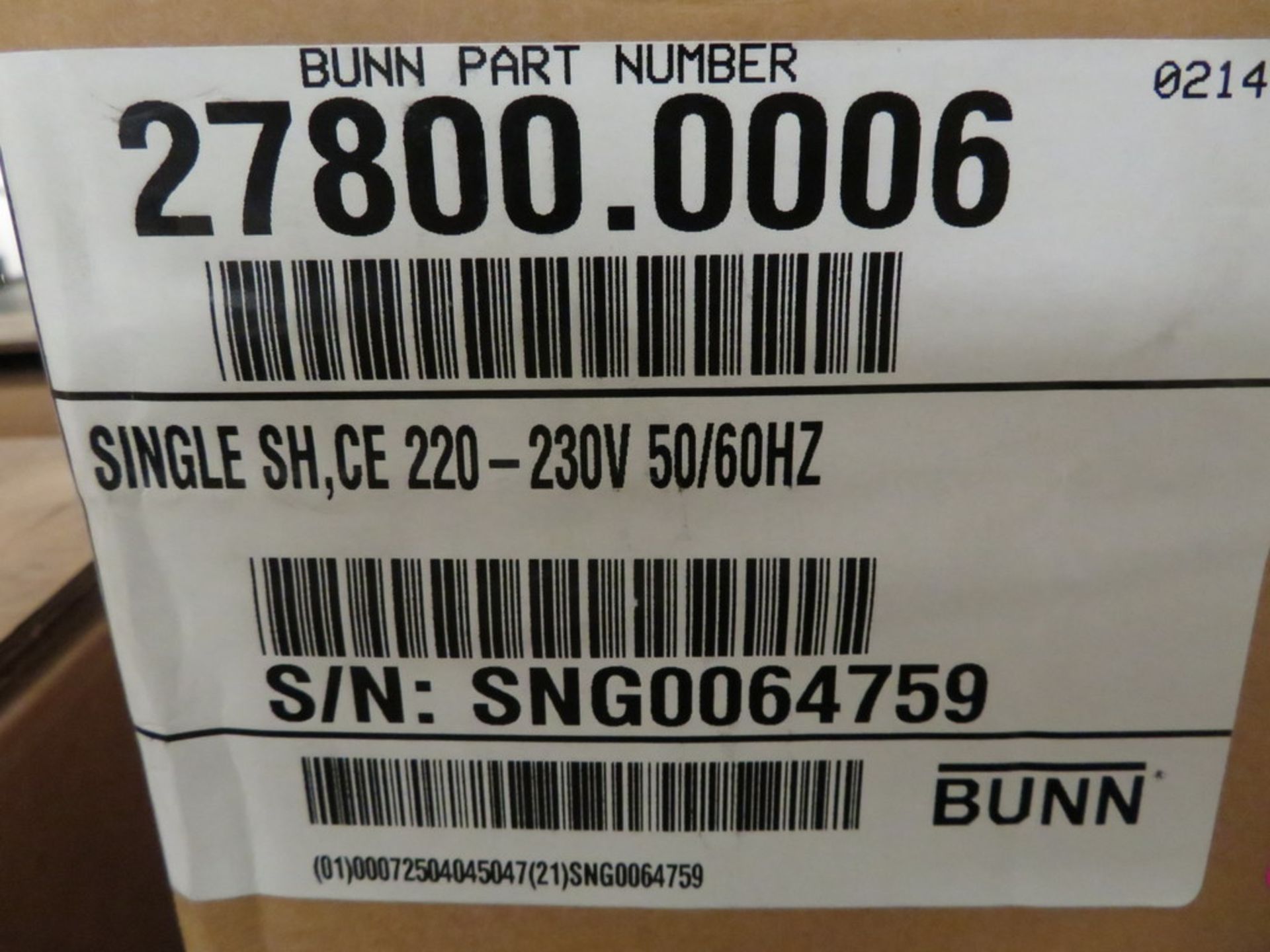 BUNN BUNN-O-MATIC SINGLE SH COMMERCIAL BEVERAGE SERVER - Image 2 of 2
