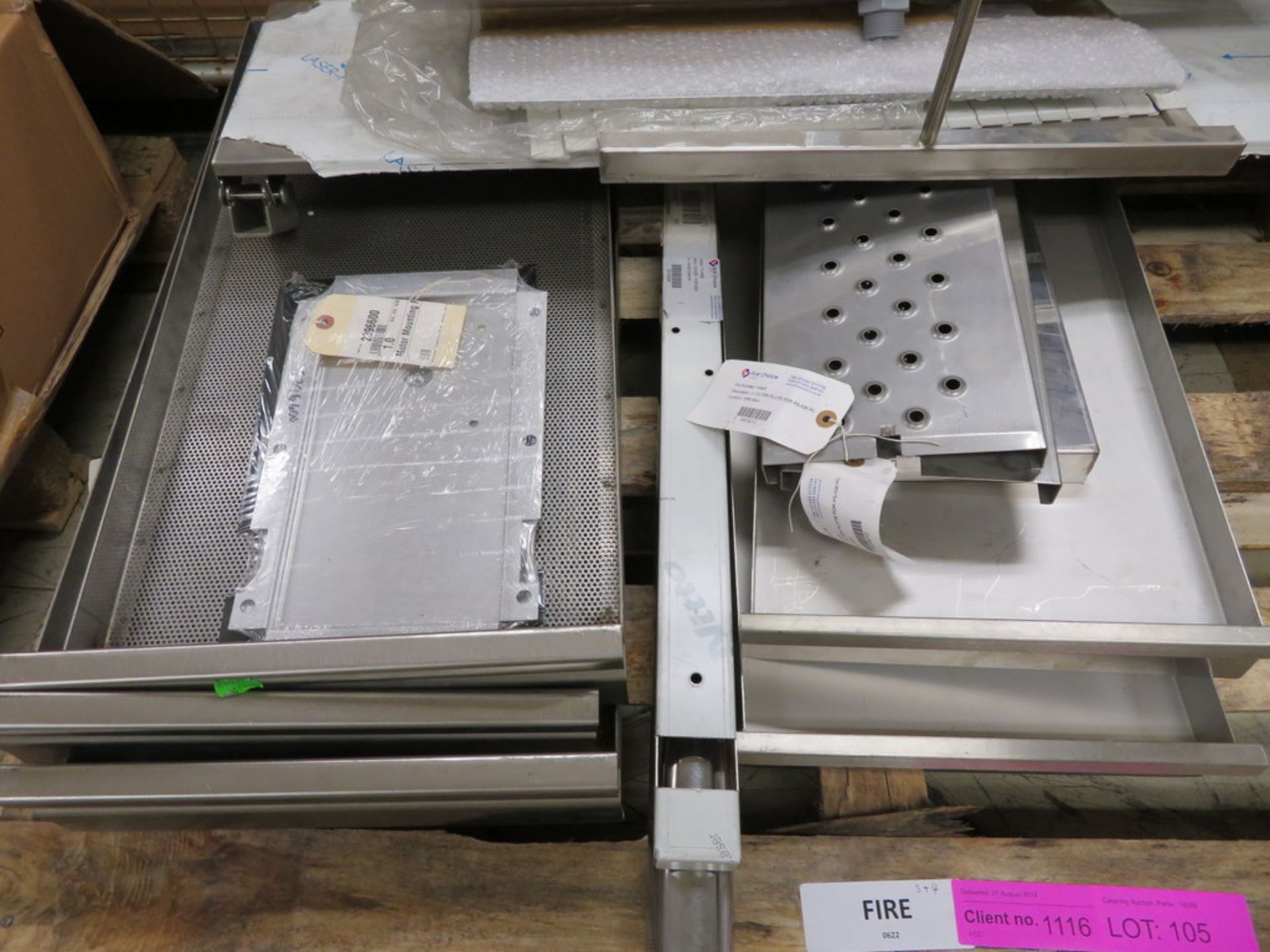 QTY OF ASSORTED STAINLESS STEEL AND OTHER METAL COVERS ETC - Image 2 of 2