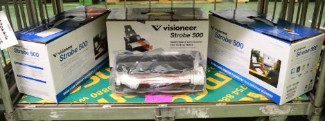 3x Visioneer Strobe 500 Color Scanners