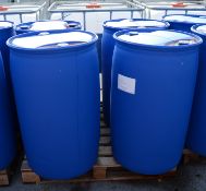 4x 200 ltr Blue Plastic Barrels.