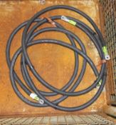 2x Tent Cables Black - 1.8m x 240amp