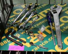 Tool Hand - Spanners, Screwdriver, Handle, Allen Keys