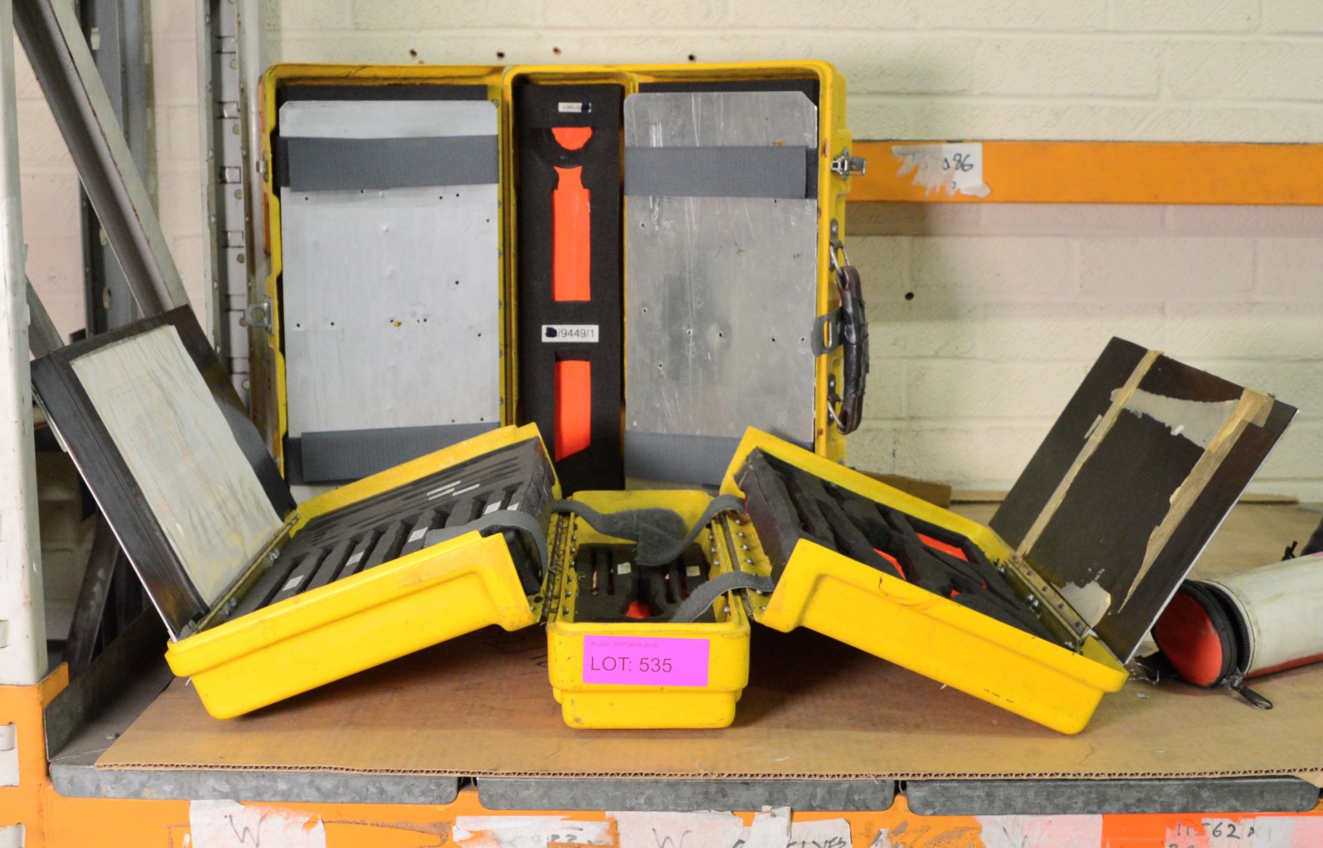 2x Tool Boxes Portable Yellow - Empty